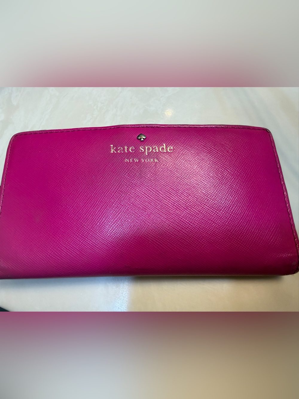 kate spade Fuchsia Zip Around Wallet